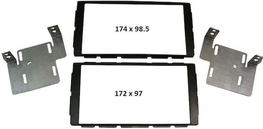 Connects2 DIN-Verkleidungsplatten 2 Din Autoradio-Rahmenkit für Nissan Micra / Note 2014 mit R/CD für Nissan Micra