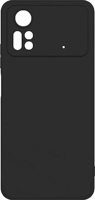 Silicone / Fabric Back Cover Black (Poco M4 Pro)