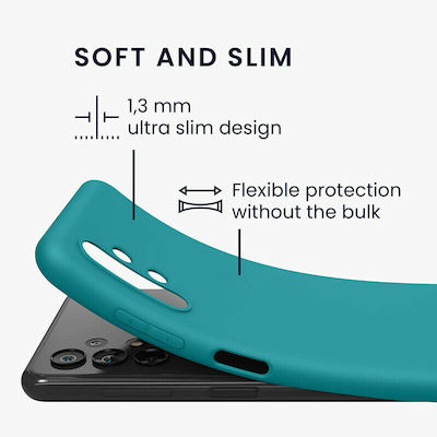 KWmobile Umschlag Rückseite Silikon Teal Matte (Galaxy A13 4G) 57805.57