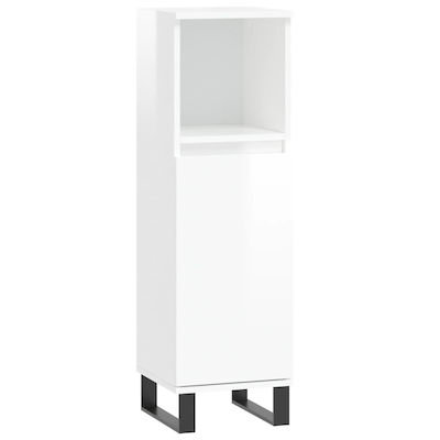 vidaXL Cabinet de baie fără chiuvetă L30xl30xH100cm Alb