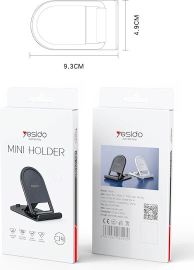 Yesido C141 Desk Stand for Mobile Phone in Black Colour