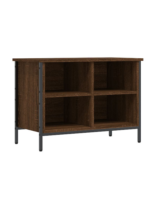 Holz Schuhschrank mit 4 Regalen Gelb L69xW35xH50cm