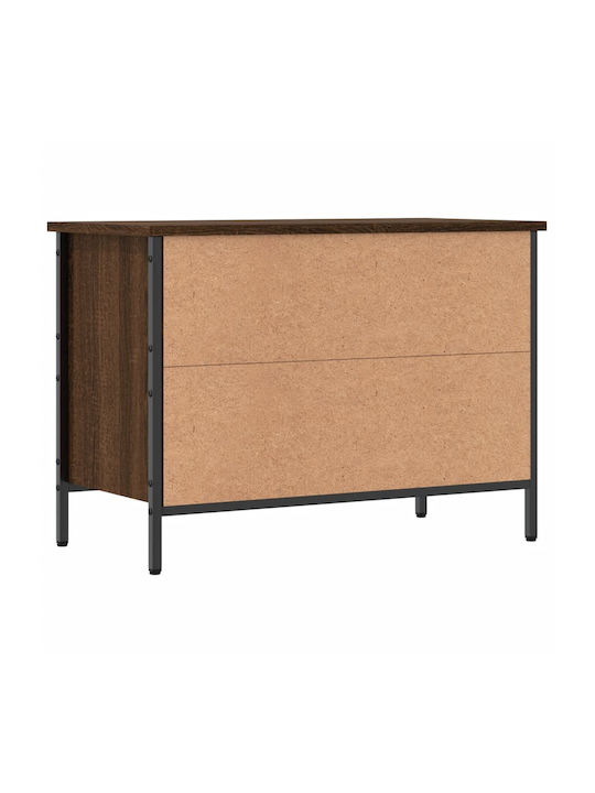 Holz Schuhschrank mit 4 Regalen Gelb L69xW35xH50cm