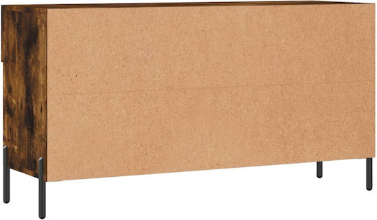 Holz Schuhschrank mit 4 Regalen Gelb L102xW35xH55cm