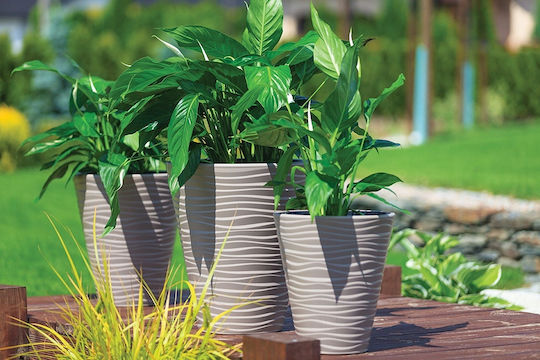 Form Plastic Dunes Slim Γλάστρα Πλαστική Anthracite 39.5x39.5x79.5εκ.