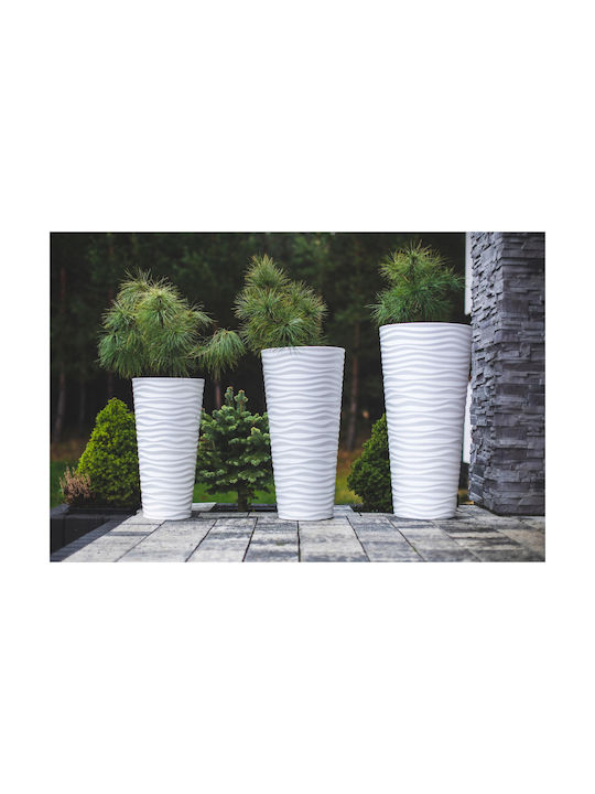 Form Plastic Dunes Slim Γλάστρα Πλαστική Anthracite 39.5x39.5x79.5εκ.