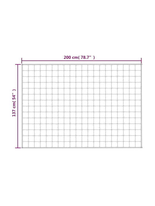 vidaXL Κουβέρτα Βαρύτητας Καναπέ 137x200εκ. Γκρι 3154832