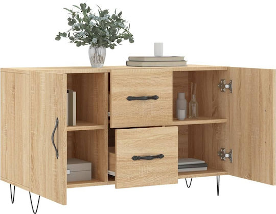 Sideboard Wooden with Drawers Sonoma Oak 100x36x60cm