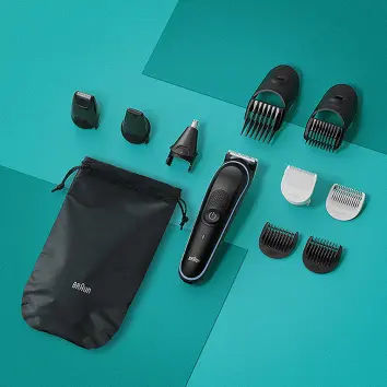 Braun All-in-one Style Rechargeable Hair Clipper Black/Blue MGK5445