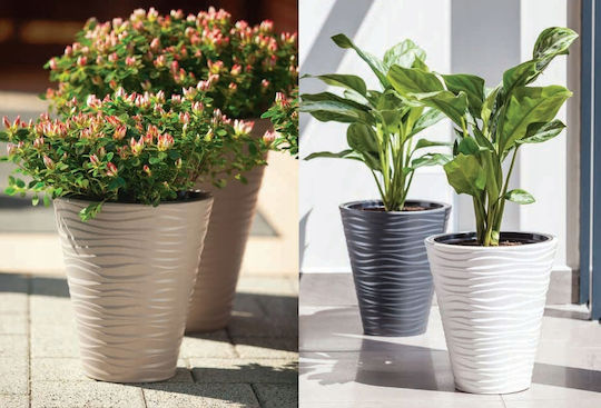 Form Plastic Sahara Dunes Pot Plastic Anthracite 39.5x39.5x44.5cm.