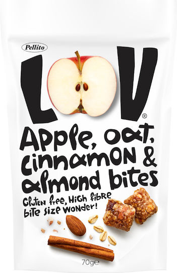Pellito Cereals Oats Bites with Apple, Cinnamon & Almonds 70gr