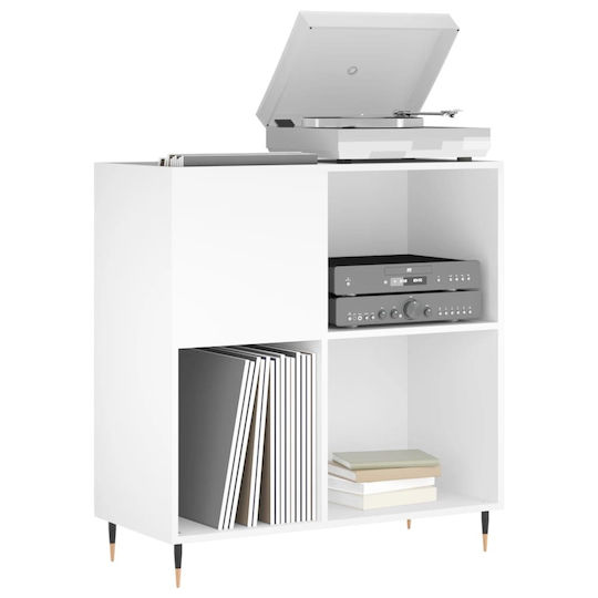 vidaXL Mobilier Hi-Fi Alb 38x84.5x89cm