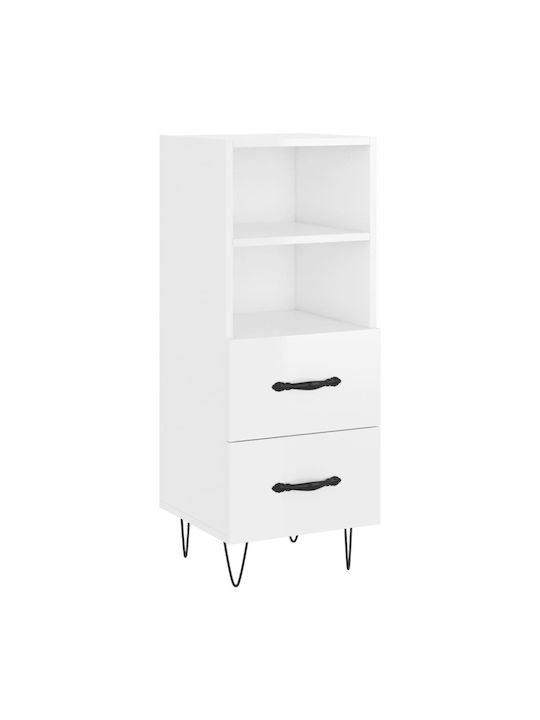 Sertar de Birou în Culoare Albă, 34.5x34x90cm