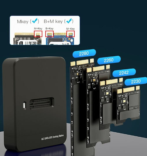Gembird Hard Drive Docking Station PCIe/SATA M.2(2230)" / M.2(2242)" / M.2(2260)" / M.2(2280)" with Connection USB-C (DD-U3M2)