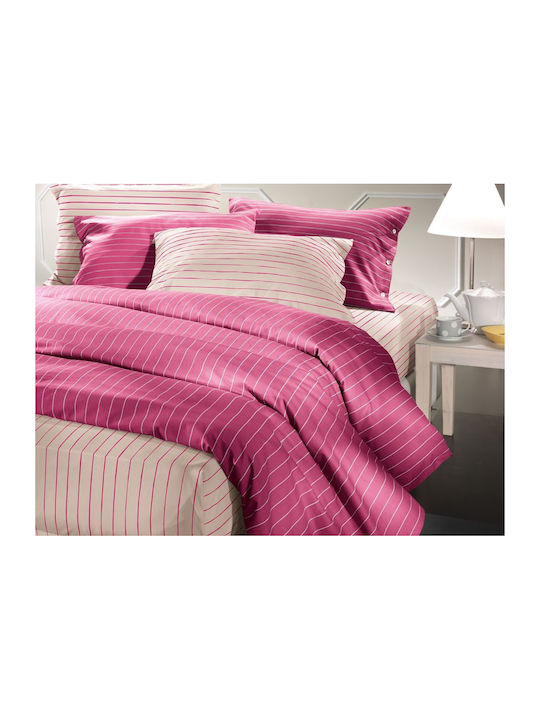 Guy Laroche Cotton Duvet Cover Super King 225x245 Fuchsia