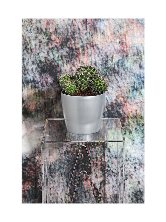 Lamela Magnolia Γλάστρα Πλαστική Λευκή 25x25x22εκ.
