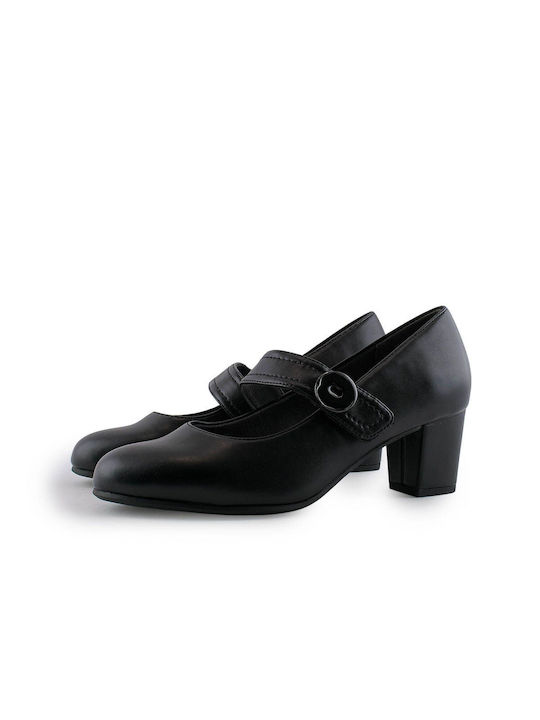 Jana Pumps mit Riemchen Schwarz