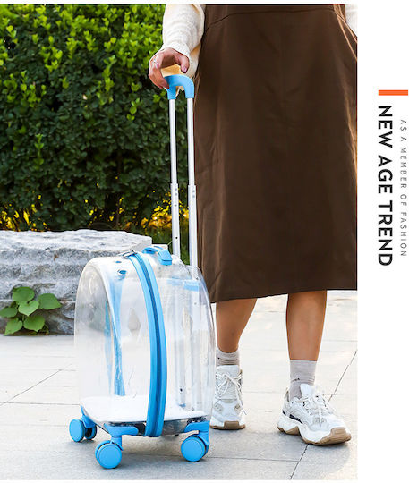 Dog Carrying Blue Trolley L42xW40xH25cm