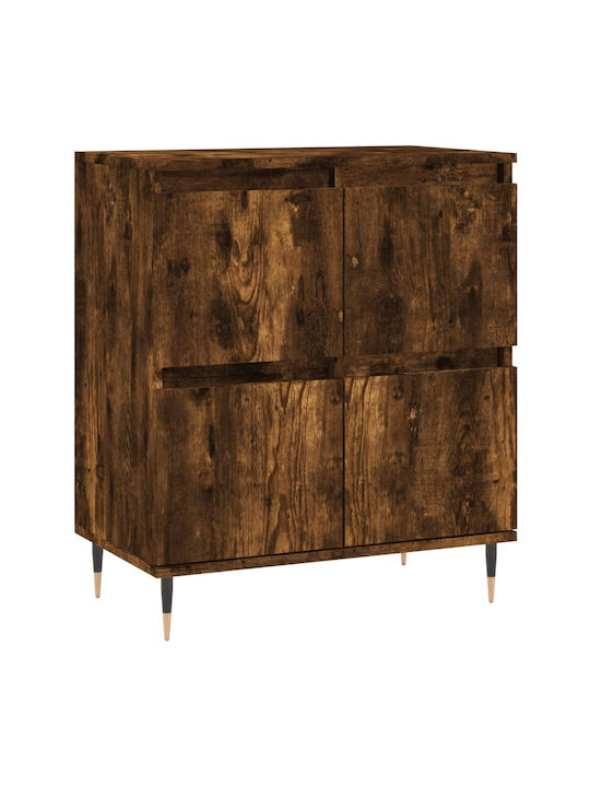 Sideboard Wood & Metal Καπνιστή Δρυς 60x35x70cm