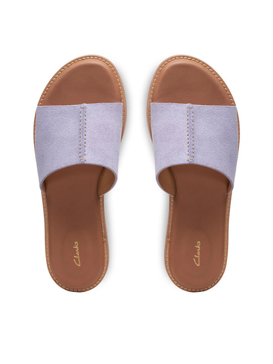 Clarks Karsea Mule Din piele Sandale dama Anatomic în Culoarea Violet