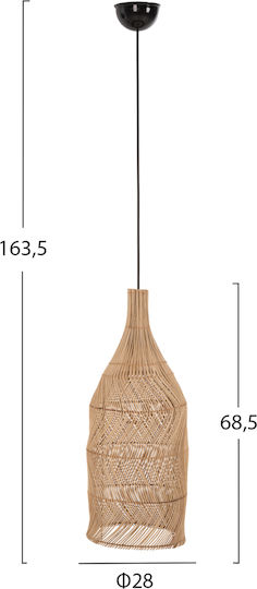 HomeMarkt Κρεμαστό Φωτιστικό Καφέ 28x68εκ.