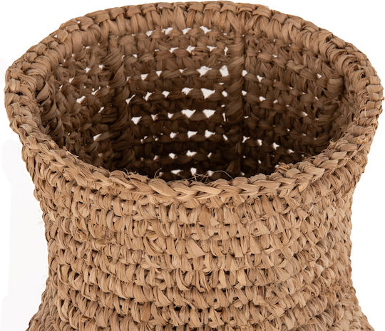 HomeMarkt Dekorative Bodenvase Korbweide Braun F34xH50cm