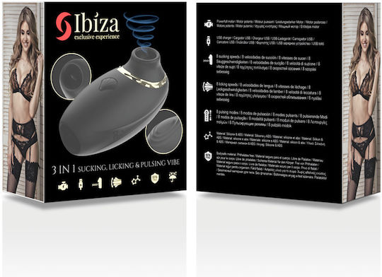 Ibiza 3 In 1 Clitoral Vibrator Black