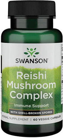 Swanson Superior Herbs Super Potent Reishi Pilz Komplex 400mg 60 Pflanzliche Nahrungsergänzungsmittel