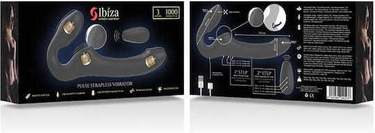 Ibiza Vibrator Δονητής για Ζευγάρια με Απομακρυσμένο Έλεγχο Μαύρος