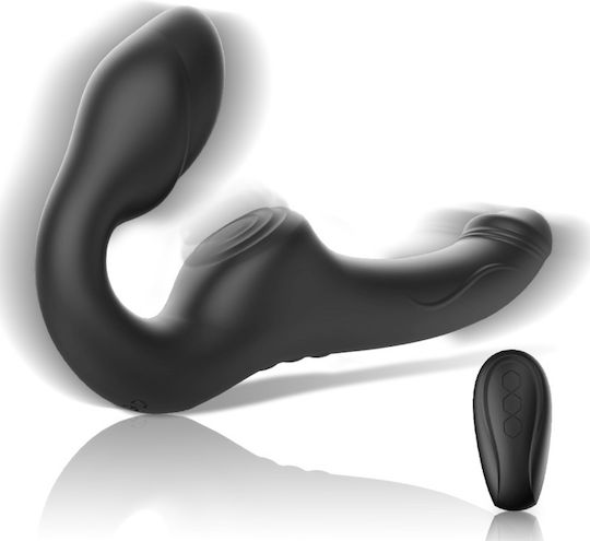 Ibiza Vibrator Δονητής για Ζευγάρια με Απομακρυσμένο Έλεγχο Μαύρος
