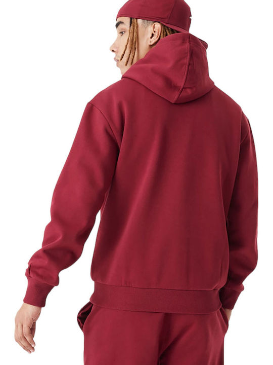 New Era Essentials Herren Sweatshirt mit Kapuze Burgundisch