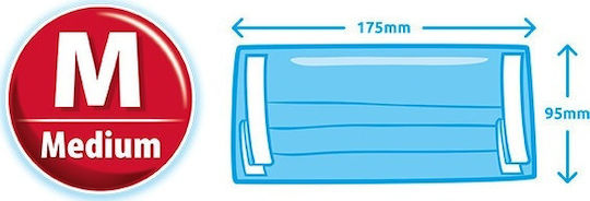MEGA Protective Mask Non-Reusable Surgical Medium Kids Blue AMCME-3003N 5pcs