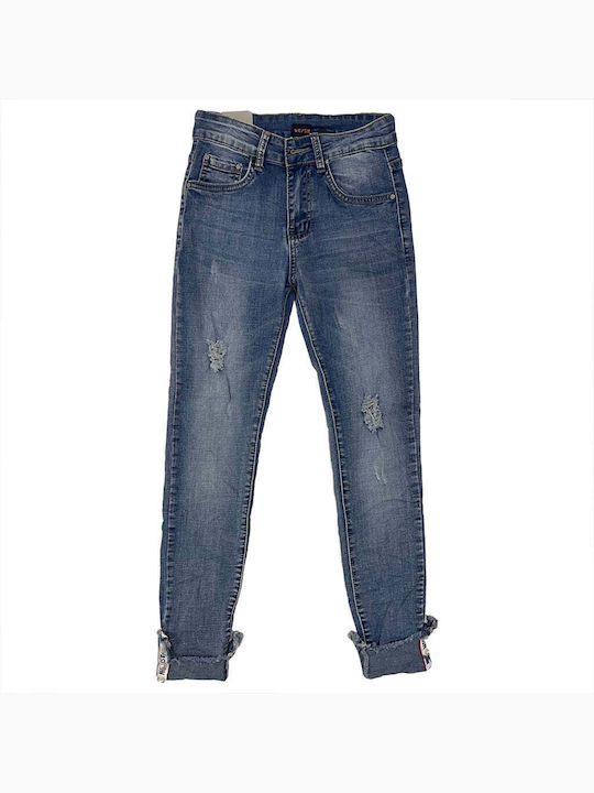 Γυναικείο Jean Παντελόνι με Σκισίματα σε Skinny Εφαρμογή