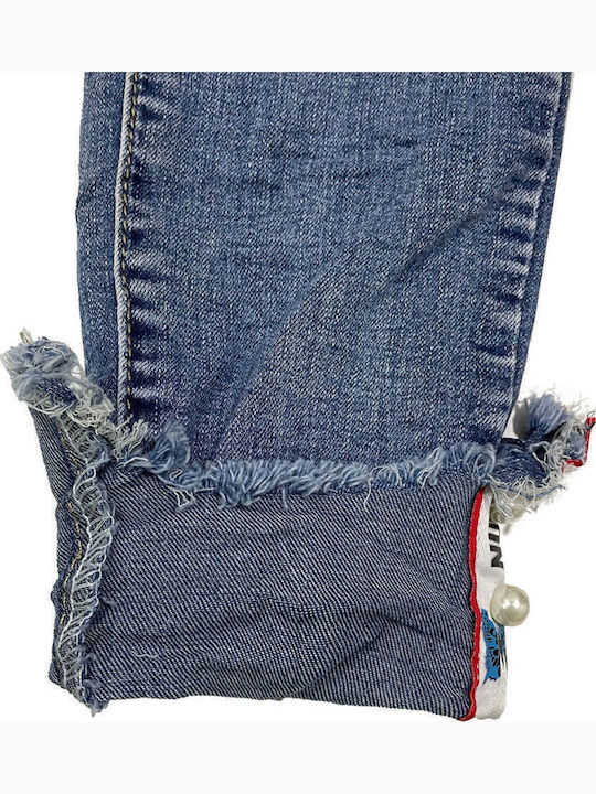 Γυναικείο Jean Παντελόνι με Σκισίματα σε Skinny Εφαρμογή