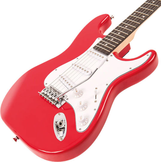 Encore Set Chitară Electrică Stratocaster Roșie cu Husă