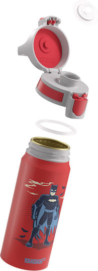 Sigg Παιδικό Παγούρι από Αλουμίνιο Batman Non Spill Κόκκινο 600ml