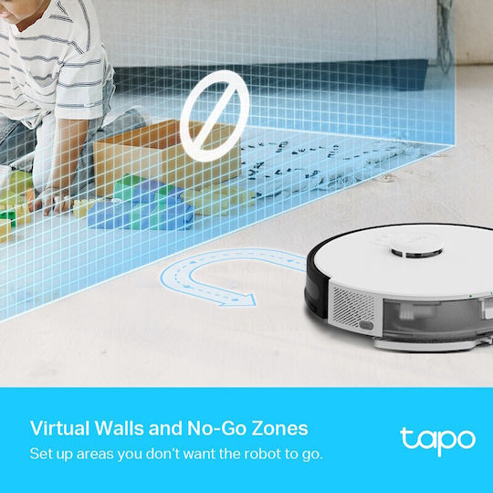TP-LINK Tapo RV30 Aspirator Robot pentru Aspirare & Spălare cu Cartografiere și Wi-Fi Albă
