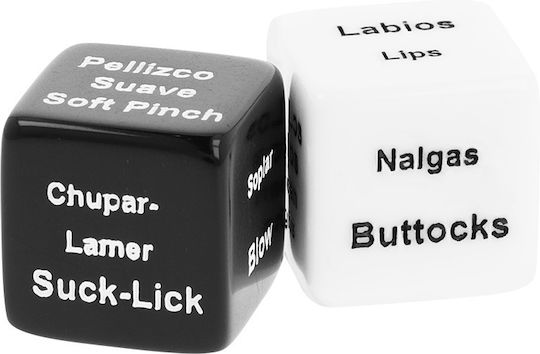 Dream Love Black & Silver Dice For Couples Ερωτικό Παιχνίδι Ζαριών ES/EN D-221906