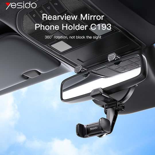 Yesido Car Mobile Mount with Adjustable Hooks Black