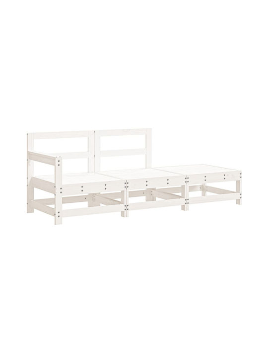 Outdoor-Sofa & Bank aus Holz mit Kissen 62x62x70.5cm