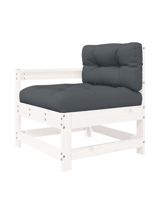 Outdoor-Sofa & Bank aus Holz mit Kissen 62x62x70.5cm