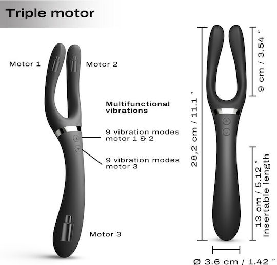 Dorcel Διπλός Δονητής 28.2cm Μαύρος
