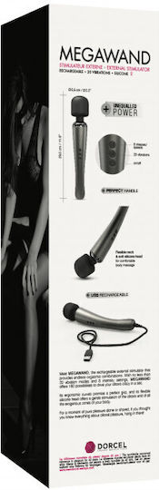Dorcel Megawand Δονητής Μασάζ 29cm Ασημί