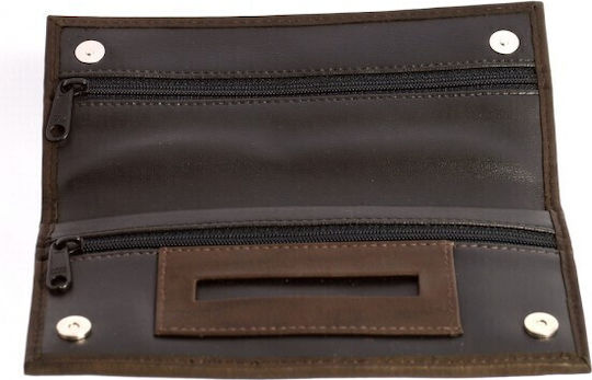 Marvel Leather Tobacco Pouch With Magnetic Clasp Brown