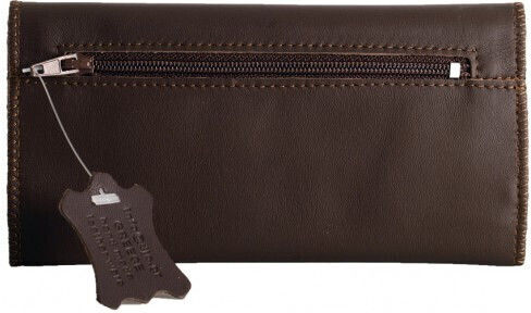 Djo Leather Tobacco Pouch With Magnetic Clasp Brown