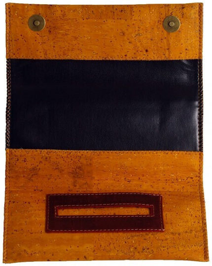 Djo Leather Tobacco Pouch With Magnetic Clasp Brown