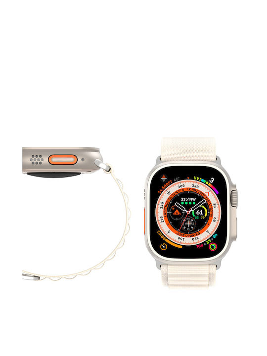 Dux Ducis Sport Buckle Λουράκι Υφασμάτινο Λευκό (Apple Watch 38/40/41/42mm)
