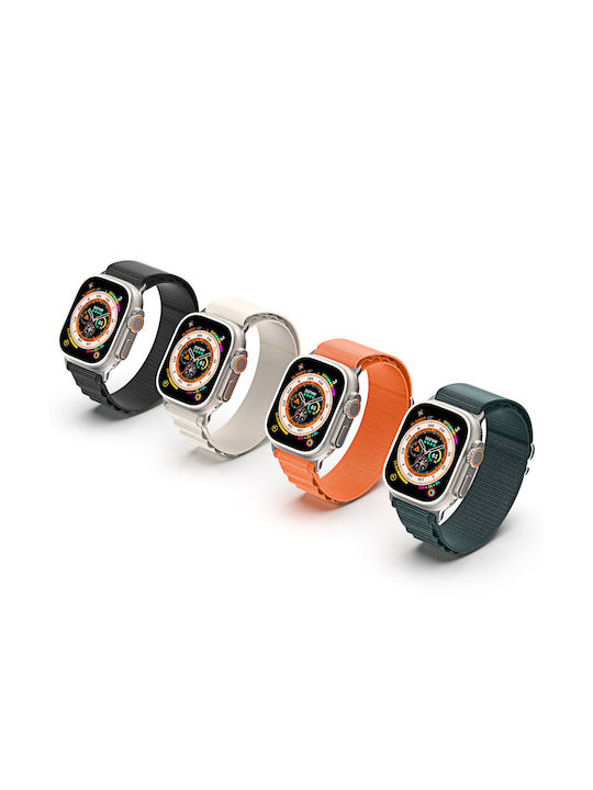 Dux Ducis Sport Buckle Λουράκι Υφασμάτινο Λευκό (Apple Watch 38/40/41/42mm)