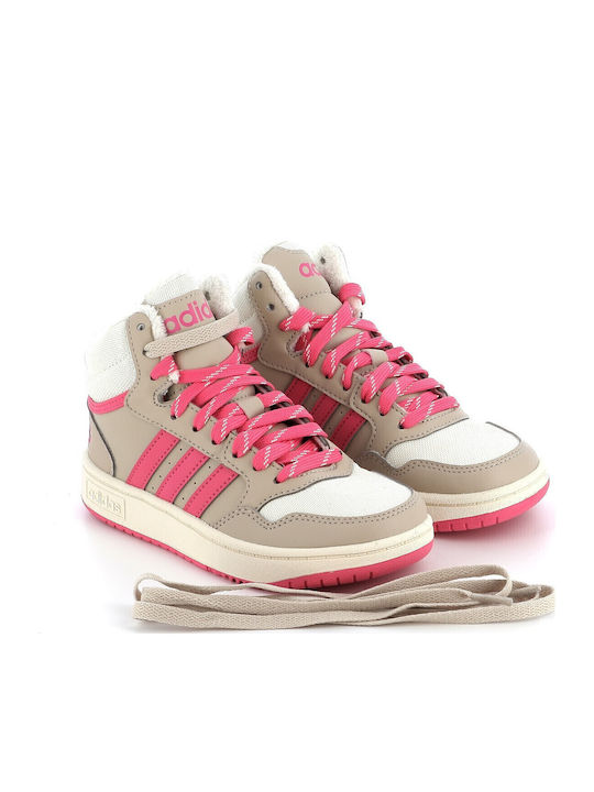 Hoops Παιδικά Sneakers High Wonder Beige / Pink Fusion / Off White