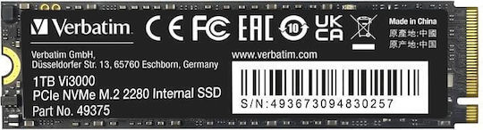 Verbatim Vi3000 SSD 1TB Tip M.2 Cu Conexiune PCI Express 3.0 49375